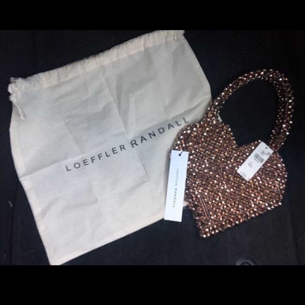 Loeffler Randall Beaded heart shaped tote